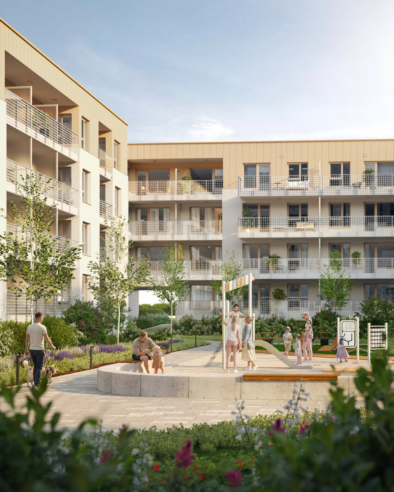 Zielone patio i ogrody deszczowe